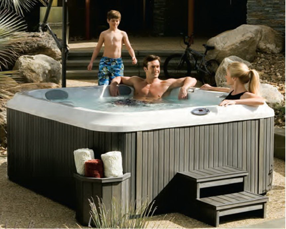 Ступень для СПА-бассейна пластиковая двойная Silver Wood (рис.2)